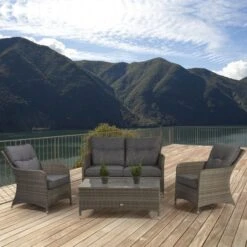 Supremo Barcelona Full Weave Garden Lounge Set With Coffee Table