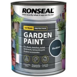 Ronseal- Garden Paint For Brick, Stone, Terracotta, Metal & Wood -Furniture Nature Shop blackbird web