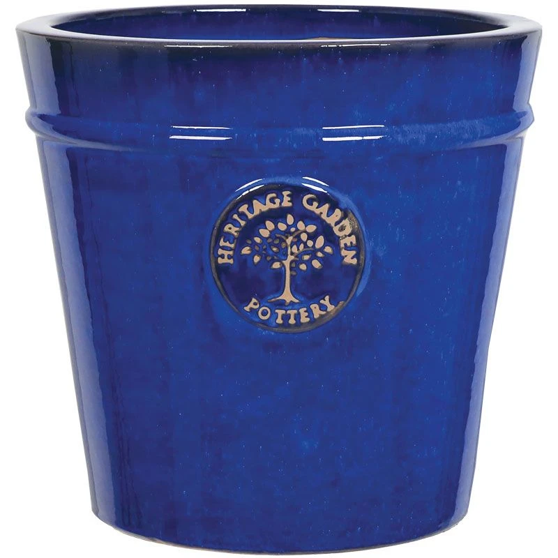 Heritage Blue Conical Pot Planter 1 Heritage Blue Conical Pot Planter