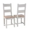 Chalked Oak/Grey Dining Chair With Timber Seat - Oak Furniture