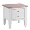 Chalked Oak/Grey 1 Drawer Lamp Table - Oak Furniture