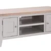Chalked Oak/Grey 2 Door 1 Shelf TV Unit - Oak Furniture