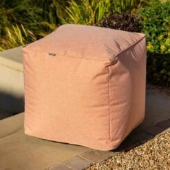 Hartman Outdoor Weatherproof Pouffe -Furniture Nature Shop hartman pouffe salmon web