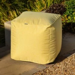 Hartman Outdoor Weatherproof Pouffe -Furniture Nature Shop hartman pouffe yellow web