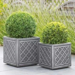 Lead Effect Square Garden Planter -Furniture Nature Shop lead square planters web