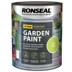 Ronseal- Garden Paint For Brick, Stone, Terracotta, Metal & Wood -Furniture Nature Shop lime zest web