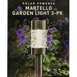 SuperBright - Solar Powered Martello Garden Light - 3 Pack