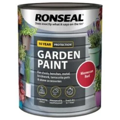 Ronseal- Garden Paint For Brick, Stone, Terracotta, Metal & Wood -Furniture Nature Shop morrocan red web