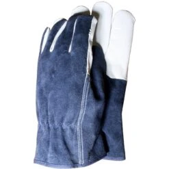 Town And Country Premium Leather & Suede Garden Gloves -Furniture Nature Shop premium leather suede navy web
