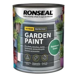 Ronseal- Garden Paint For Brick, Stone, Terracotta, Metal & Wood -Furniture Nature Shop reainforest green web