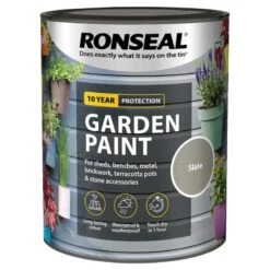 Ronseal- Garden Paint For Brick, Stone, Terracotta, Metal & Wood -Furniture Nature Shop slate web