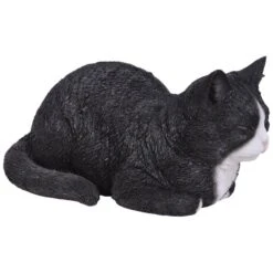 Vivid Arts Real Life Cats - Dreaming Cat Garden Ornament -Furniture Nature Shop vivid arts black and white dreaming cat web