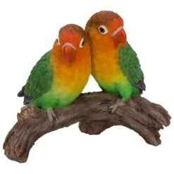 Vivid Arts Real Life Birds - Exotic Bird Garden Ornament -Furniture Nature Shop vivid arts love birds on branch web