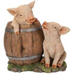Vivid Arts Real Life Farm - Pig Garden Ornament -Furniture Nature Shop vivid arts playful pigs web