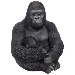 Vivid Arts Real Life Zoo - Gorilla Garden Ornament -Furniture Nature Shop vivid arts real life zoo sitting gorilla and baby web