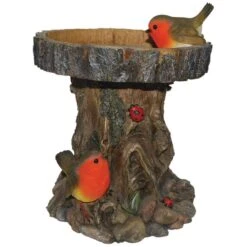 Vivid Arts Garden Friends - Treetrunk Feeder Garden Ornament -Furniture Nature Shop vivid arts robin treetrunk feeder web
