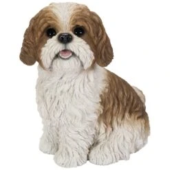 Vivid Arts Real Life Dogs - Shih Tzu Garden Ornament -Furniture Nature Shop vivid arts sitting shih tzu brown small web