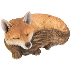 Vivid Arts Real Life Woodland - Fox Garden Ornament -Furniture Nature Shop vivid arts sleeping fox web